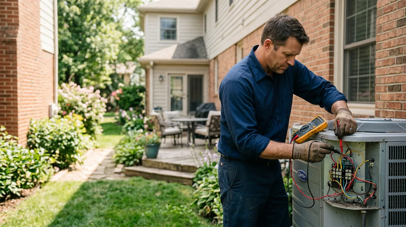 HVAC technician working near Newark Valley, NY